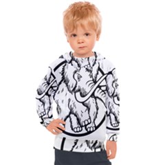 Mammoth Elephant Strong Kids  Hooded Pullover by Amaryn4rt