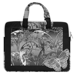 Kringel Circle Flowers Butterfly Macbook Pro 16  Double Pocket Laptop Bag  by Amaryn4rt