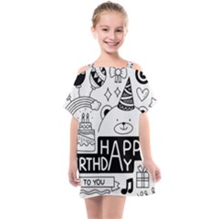 Happy Birthday Celebration Party Kids  One Piece Chiffon Dress by Sarkoni