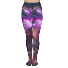 Cloud Heaven Storm Chaos Purple Tights by Sarkoni