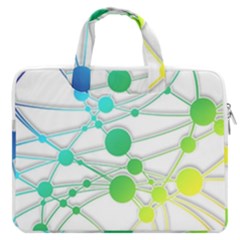 Network Connection Structure Knot Macbook Pro 13  Double Pocket Laptop Bag by Amaryn4rt