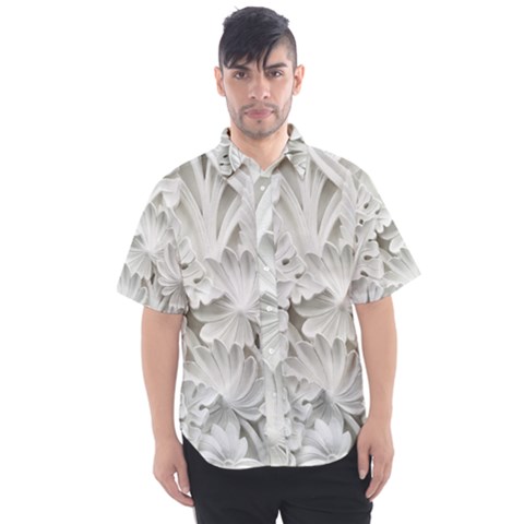 Pattern Motif Decor Men s Short Sleeve Shirt by Amaryn4rt