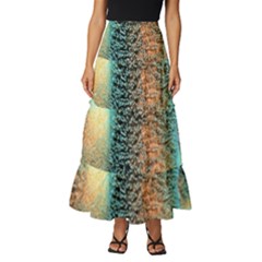 Photo Coral Great Scleractinia Tiered Ruffle Maxi Skirt by Pakjumat