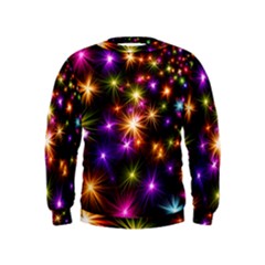 Star Colorful Christmas Abstract Kids  Sweatshirt by Dutashop