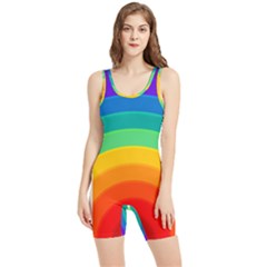 Rainbow Background Colorful Women s Wrestling Singlet by Bajindul