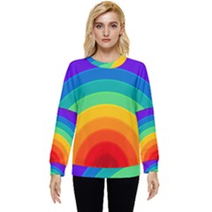 Rainbow Background Colorful Hidden Pocket Sweatshirt by Bajindul