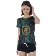 Short Sleeve Open Back Medusa Shirt  by google646c7d2bc056e586