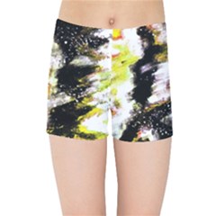 Canvas Acrylic Digital Design Art Kids  Sports Shorts by Amaryn4rt