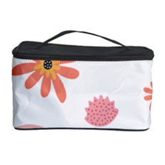 Seamless Pattern Flowers Rainbow Cosmetic Storage Case