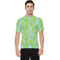 Background Leaves Branch Seamless Men s Short Sleeve Rash Guard