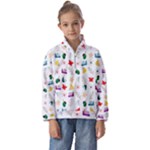 Snail Butterfly Pattern Seamless Kids  Half Zip Hoodie