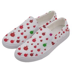 Beetle Animals Red Green Fly Men s Canvas Slip Ons