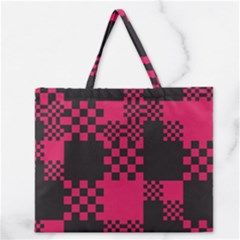 Cube Square Block Shape Creative Zipper Large Tote Bag