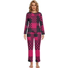 Cube Square Block Shape Creative Womens  Long Sleeve Lightweight Pajamas Set by Amaryn4rt