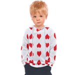 Heart Red Love Valentines Day Kids  Overhead Hoodie