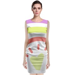 Rainbow Boho Colors Pastel Heart Classic Sleeveless Midi Dress