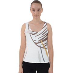 Abstract Hand Vine Lines Drawing Velvet Tank Top by Ndabl3x