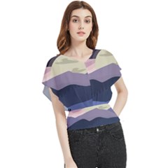 Summer Season Nature Butterfly Chiffon Blouse