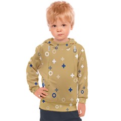 Cross Circles White Circles Kids  Hooded Pullover by Grandong