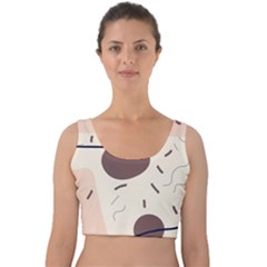 Doodles Abstract Boho Art Velvet Crop Top by Grandong