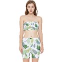 Leaves Foliage Pattern Abstract Stretch Shorts and Tube Top Set View1