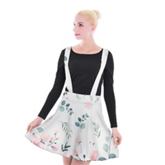 Flower Branch Corolla Wreath Lease Suspender Skater Skirt by Grandong