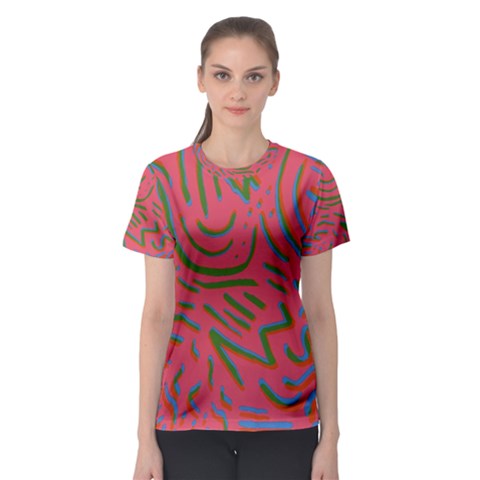 Pattern Saying Wavy Women s Sport Mesh T-shirt by Ndabl3x