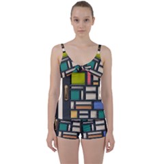 Door Stained Glass Stained Glass Tie Front Two Piece Tankini by Sarkoni