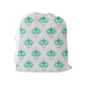 Plant Pattern Green Leaf Flora Drawstring Pouch (XL) View2