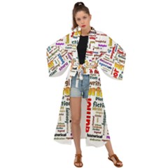 Writing Author Motivation Words Maxi Kimono by Sarkoni