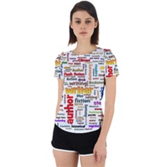 Writing Author Motivation Words Back Cut Out Sport T-shirt by Sarkoni