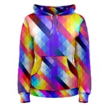 Abstract Background Colorful Pattern Women s Pullover Hoodie