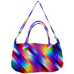 Abstract Background Colorful Pattern Removable Strap Handbag