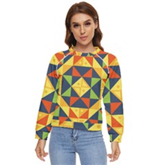 Background Geometric Color Women s Long Sleeve Raglan T-shirt