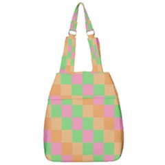 Checkerboard Pastel Squares Center Zip Backpack by Grandong