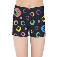 Abstract Background Retro 60s 70s Kids  Sports Shorts by Apen