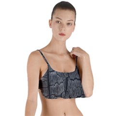 Coal Charred Tree Pore Black Layered Top Bikini Top  by Amaryn4rt