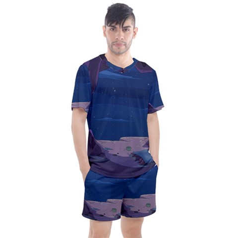 Cartoon Character Wallpapper Adventure Time Beauty In Nature Men s Mesh T-shirt And Shorts Set by Sarkoni