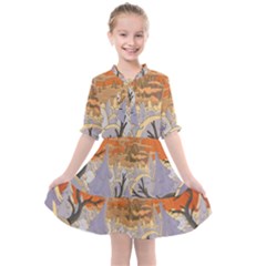 Adventure Time Cartoon Landscape Trees Kids  All Frills Chiffon Dress by Sarkoni