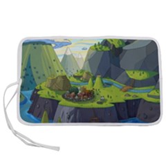 Cartoon Network Mountains Landscapes Seas Illustrations Adventure Time Rivers Pen Storage Case (s) by Sarkoni