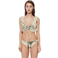 Tree Vector Art In A Flower Pot Low Cut Ruffle Edge Bikini Set by Sarkoni