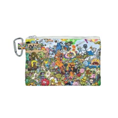 Cartoon Characters Tv Show  Adventure Time Multi Colored Canvas Cosmetic Bag (small) by Sarkoni