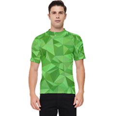 Mosaic Tile Geometrical Abstract Men s Short Sleeve Rash Guard by Pakjumat