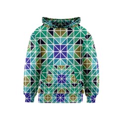 Mosaic Triangle Symmetry Kids  Pullover Hoodie by Apen