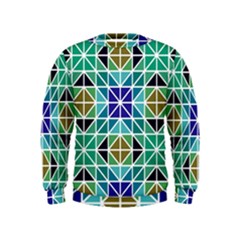 Mosaic Triangle Symmetry Kids  Sweatshirt by Apen