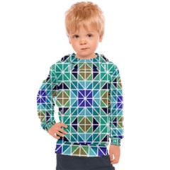 Mosaic Triangle Symmetry Kids  Hooded Pullover