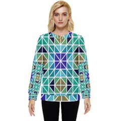 Mosaic Triangle Symmetry Hidden Pocket Sweatshirt by Apen