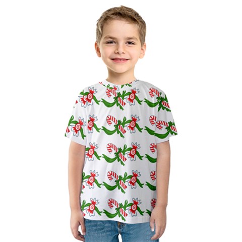 Sweet Christmas Candy Cane Kids  Sport Mesh T-shirt by Modalart