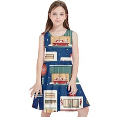 Background Mid Century Modern Kids  Skater Dress