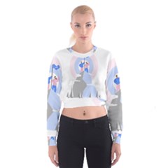 Achievement Success Mountain Clouds Cropped Sweatshirt by Modalart